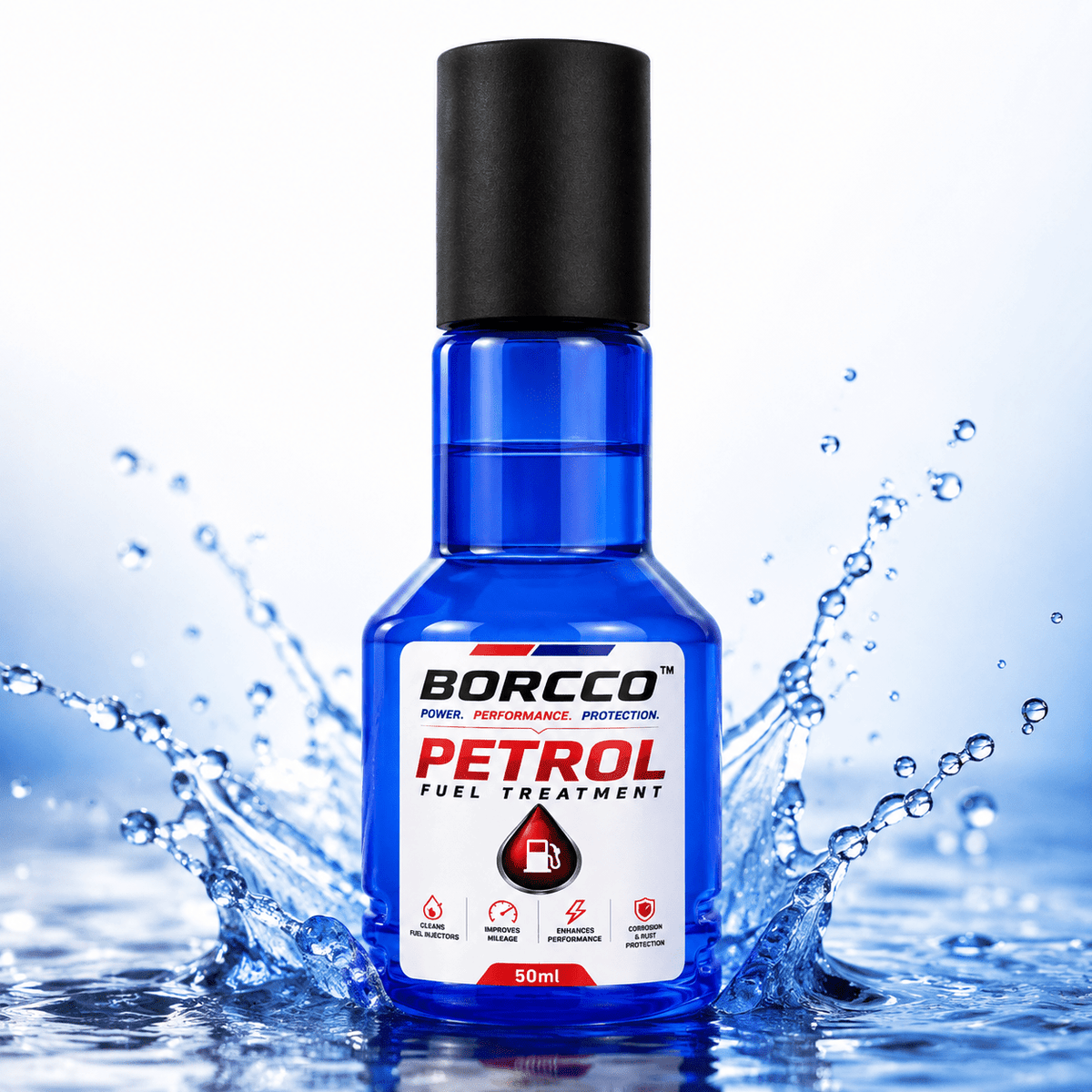 BORCCO Petrol Fuel Treatment | Premium Fuel System Protection | 50 ml - BORCCO